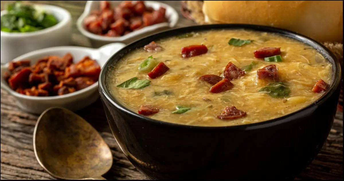 Caldo de feijão cremoso, prático e cheio de sabor para os dias frios....