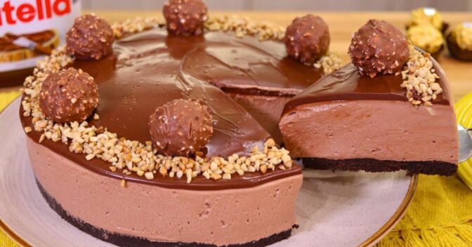 Sobremesas: Cheesecake de Nutella Cremosa Super Fácil e Deliciosa