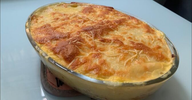 Lanche: Frango Cremoso Gratinado no Forno