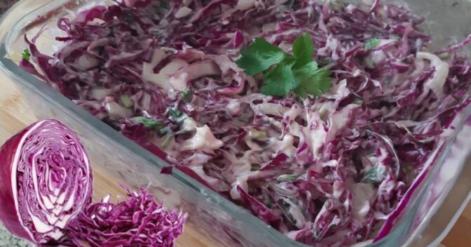 Saladas: Salada de Repolho com Maionese Fácil