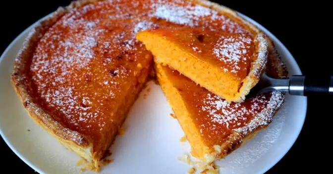 Sobremesas: Tarte de Abóbora com Coco Receita Clássica de Outono