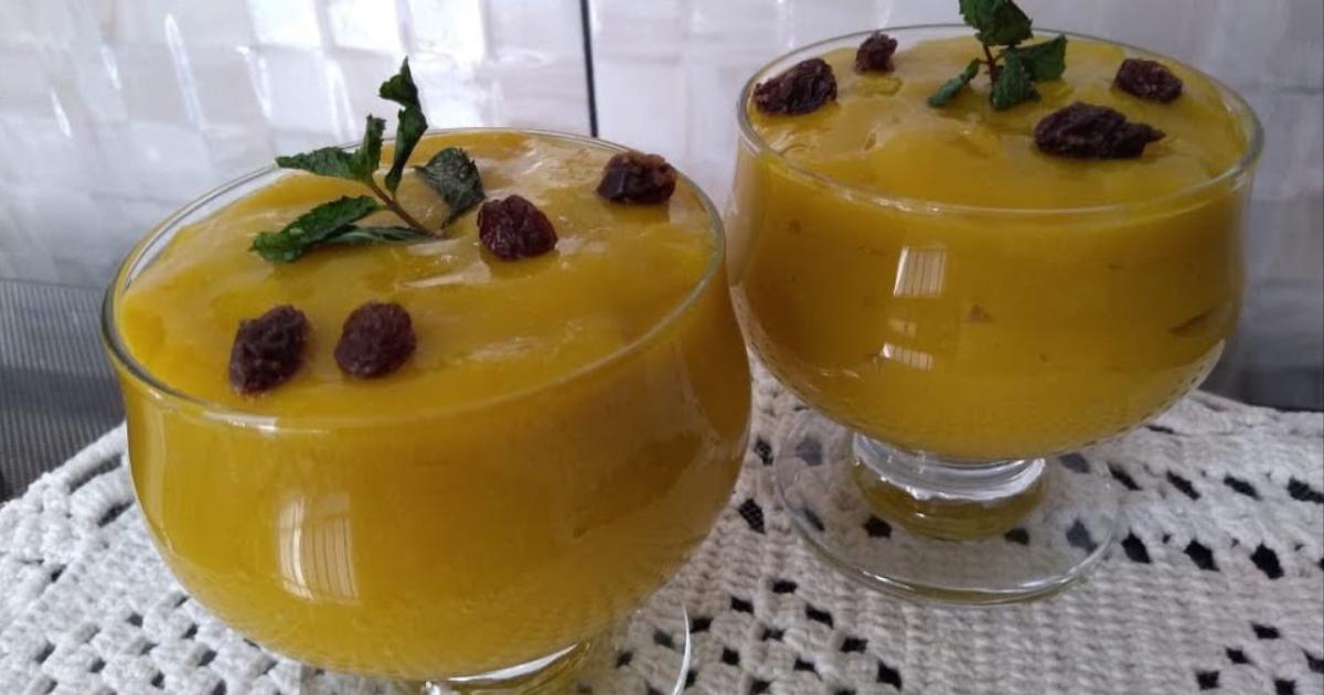 Uma sobremesa saudável e refrescante, feita com manga e ágar-agar, perfeita para dias quentes e...