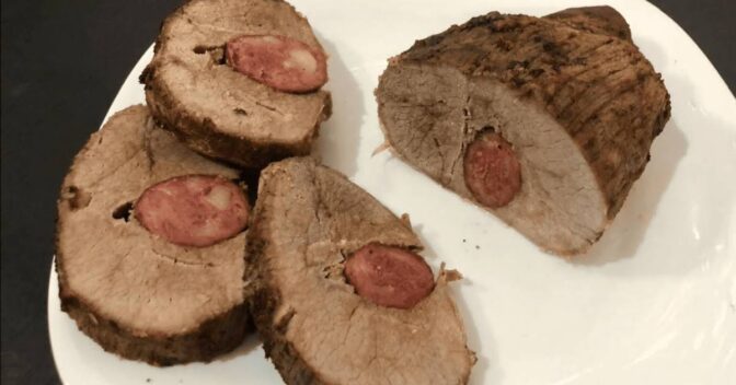 Especiais: Carne Assada Recheada com Linguiça Fácil de Natal