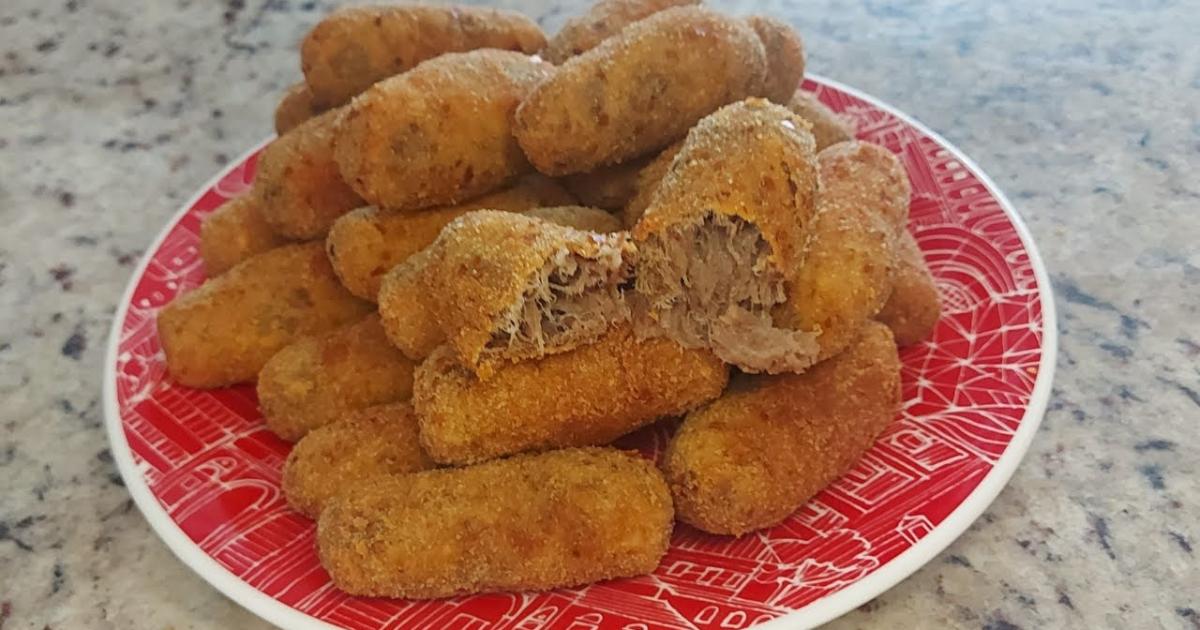 Croquete de carne desfiada: crocante, cremoso, fácil de fazer e perfeito para qualquer ocasião!...