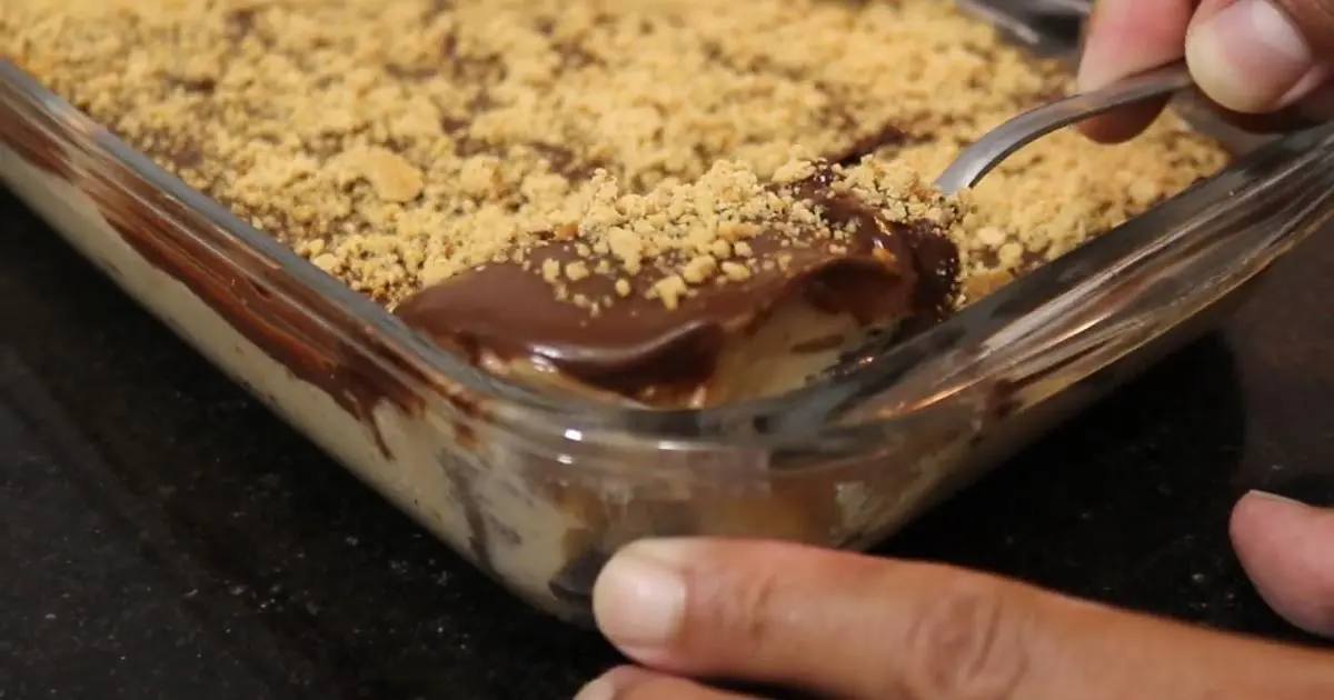 Pavê de Paçoca com Chocolate para Servir de Sobremesa de Natal