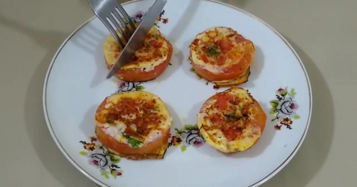 Refeição leve e barata com tomate e ovo. Perfeita para emagrecer com sabor!...