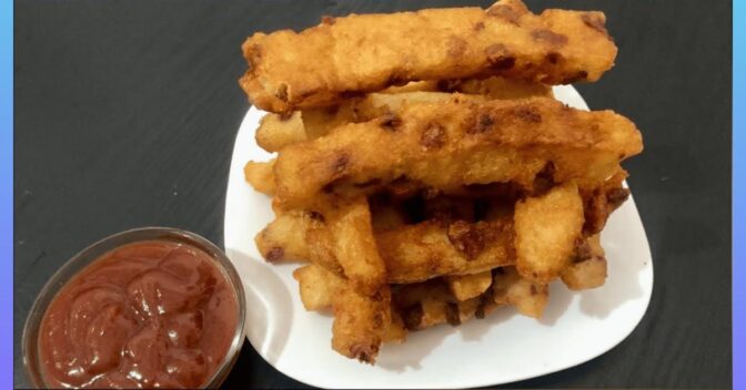 Lanche: Batata Recheada com Calabresa