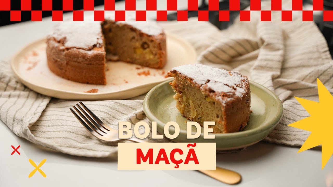 Aprenda a fazer bolo de maçã fofinho com casquinha crocante! Receita fácil e deliciosa para...