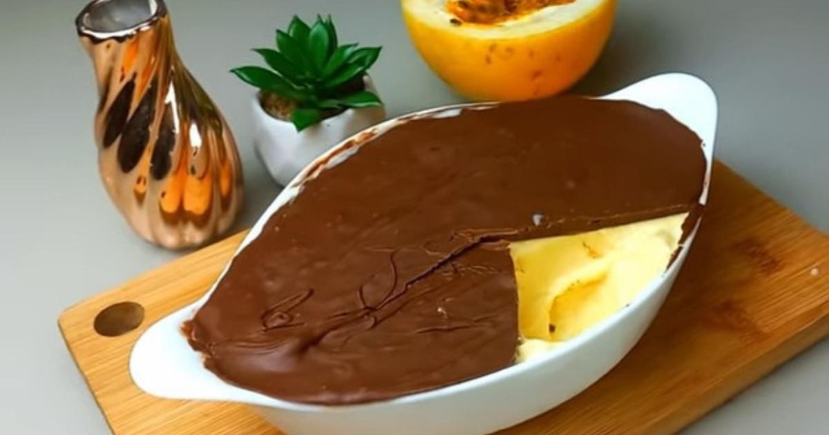 Receita de bombom mousse de maracujá na travessa, sem gelatina e sem fogão. Perfeita para...
