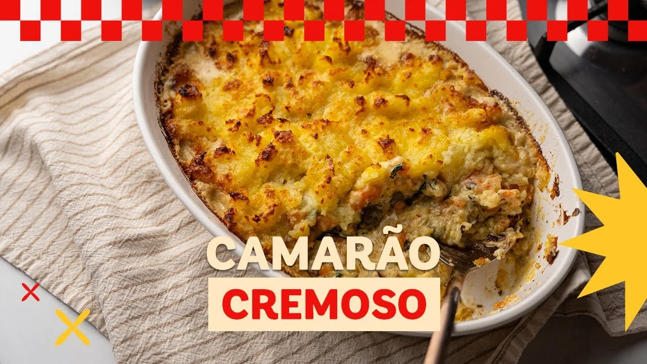 Prepare um camarão cremoso gratinado com batatas para um jantar especial! Receita fácil, rápida e...