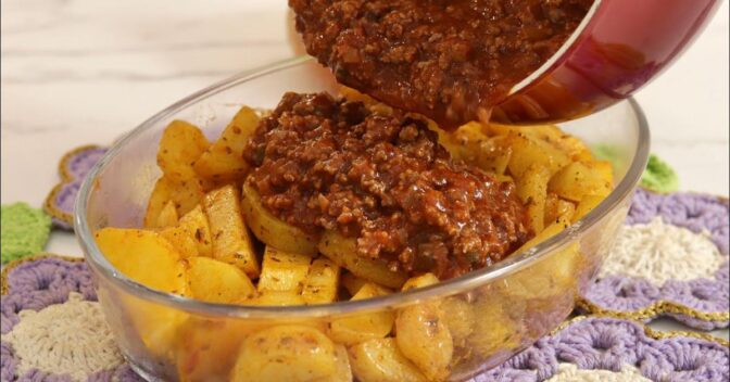 Carnes: Carne Moída de Forno com Batatas