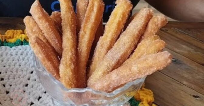 Lanche: Churros Crocante e Leve com Doce de Leite