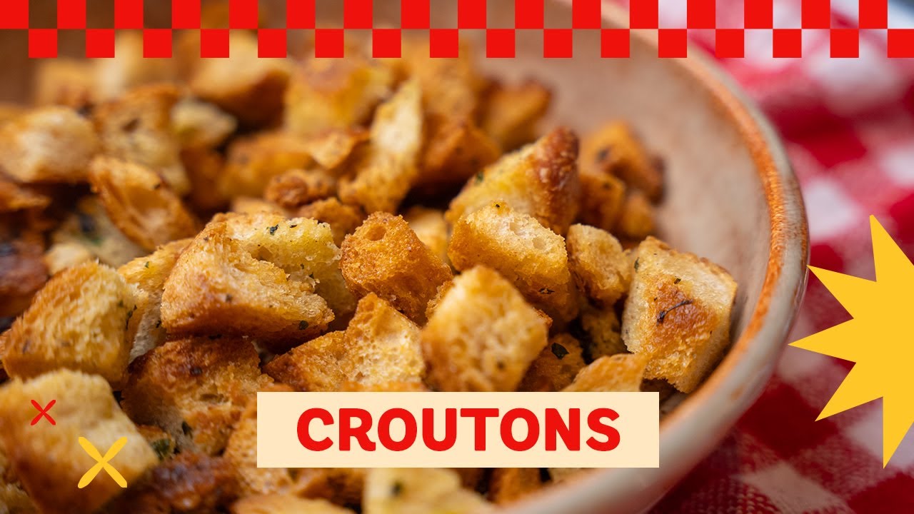 Aprenda a fazer croutons crocantes o acompanhamento perfeito para sopas e saladas, feito de forma...