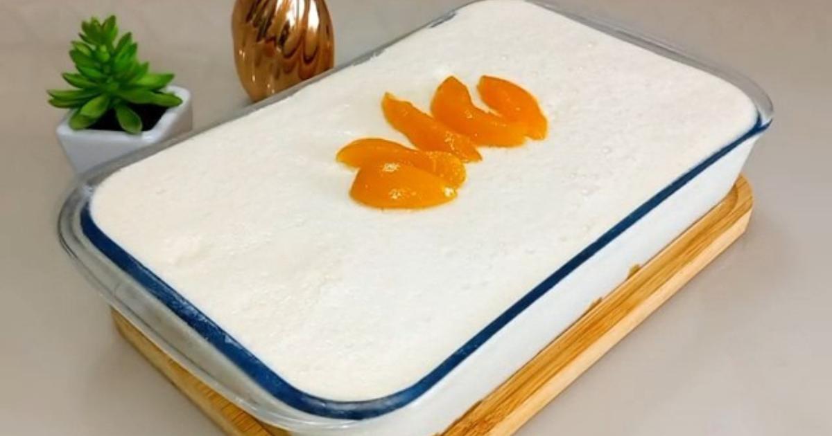 Sobremesa cremosa e fácil: gelado de pêssego no liquidificador para festas e vendas....