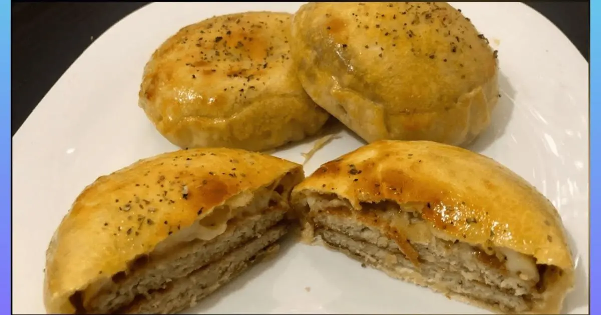 Hambúrguer de forno com massa de pastel, fácil e delicioso!...