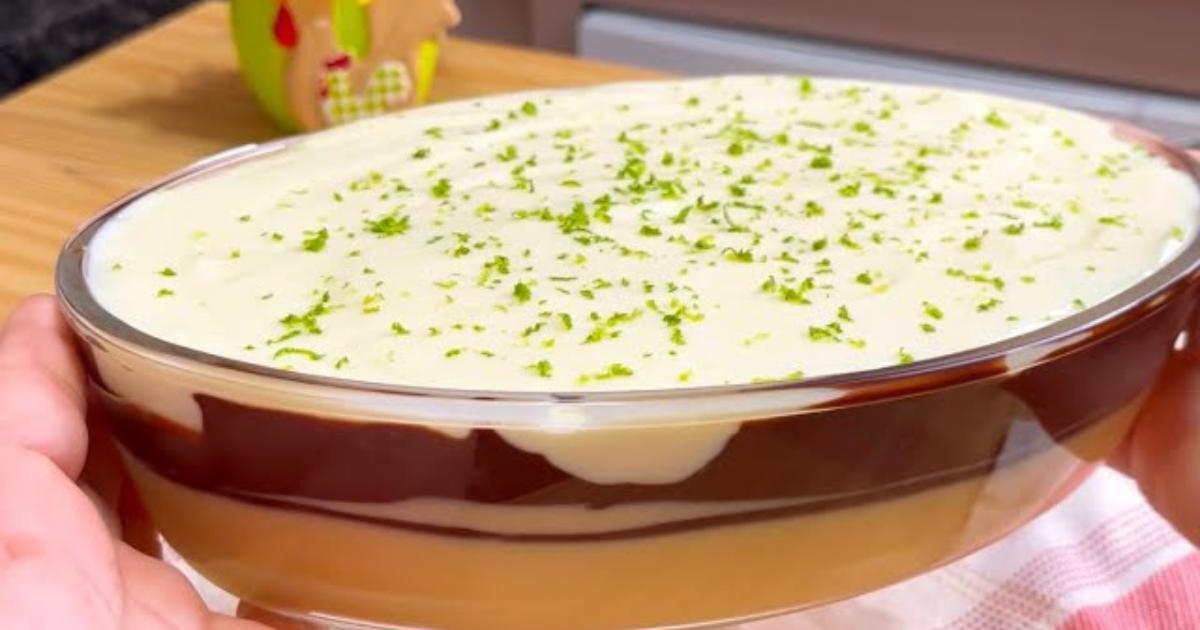 Marido Gelado, sobremesa fácil, sem fogão, com camadas cremosas de maracujá, ganache e limão!...