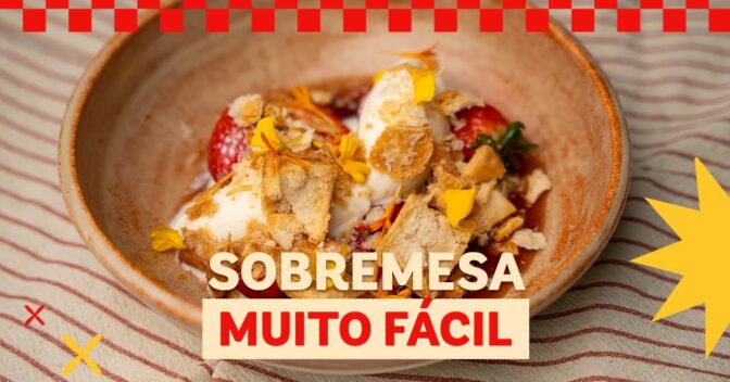 Sobremesas: Morangos Marinados com Sorvete Elegante e Fácil