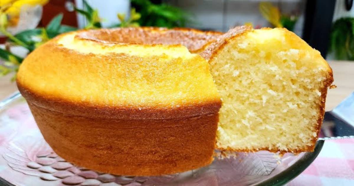 Esse bolo de vovó simples e fofinho é perfeito para o café da tarde! Receita...