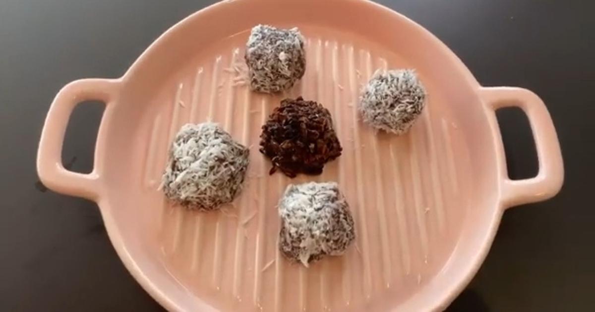 Brigadeiro saudável com leite condensado fake, sem açúcar, fácil e perfeito para enrolar....