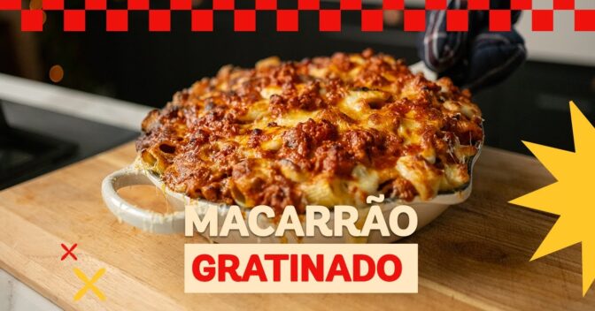 Massas: Macarrão à Bolonhesa de Forno com Queijo Derretido