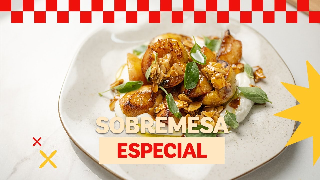 Esses pêssegos caramelizados com coalhada seca são uma sobremesa irresistível, fácil de fazer e cheia...