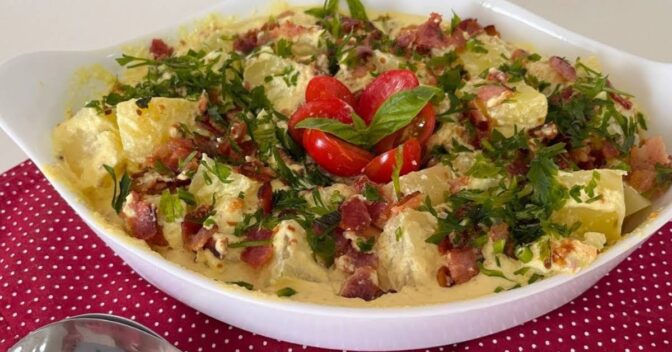 Saladas: Salada de Batata com Bacon e Maionese Caseira Deliciosa