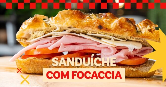 Lanche: Sanduíche de Focaccia com Creme de Pistache Incrível