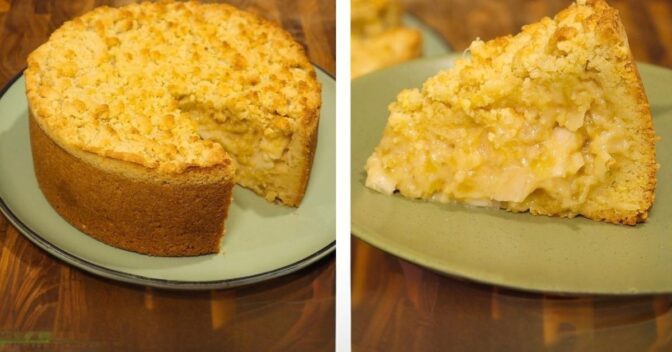 Sobremesas: Torta Cremosa de Abacaxi com Coco com Massa Crocante Que Derrete na Boca