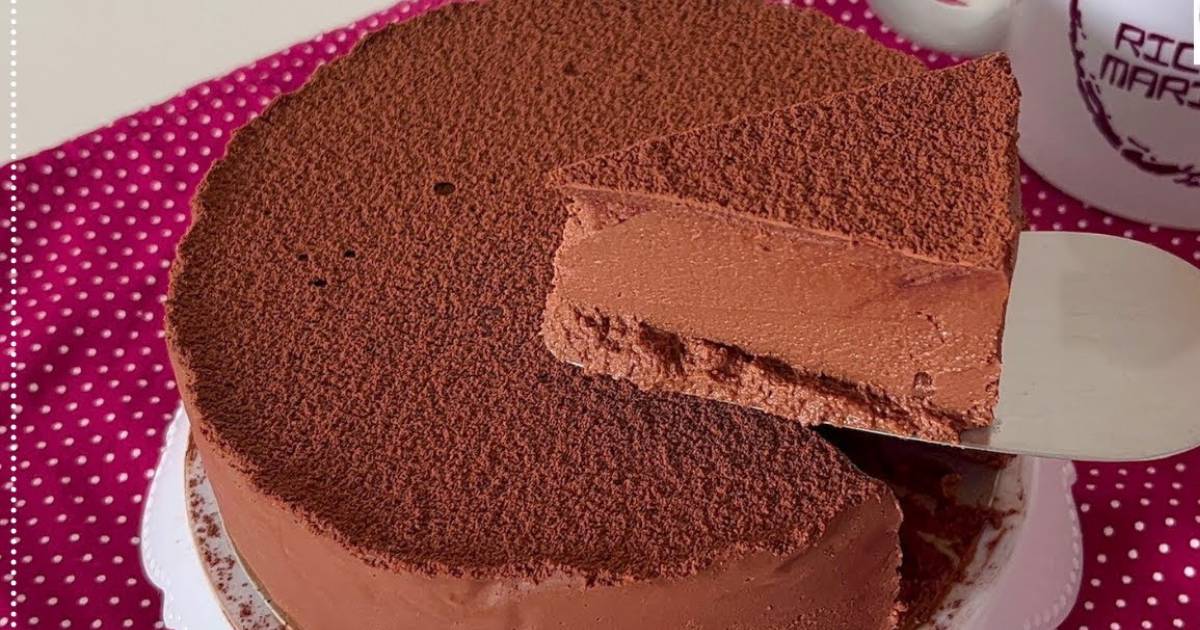 Aprenda a fazer torta nuvem de chocolate com apenas 2 ingredientes, uma sobremesa leve, cremosa...