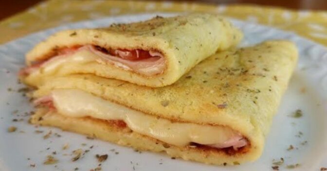 Especiais: Crepioca de Presunto e Queijo: Lanche Rápido e Irresistível