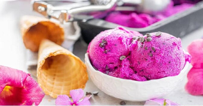 Sobremesas: Gelado de Pitaya Natural