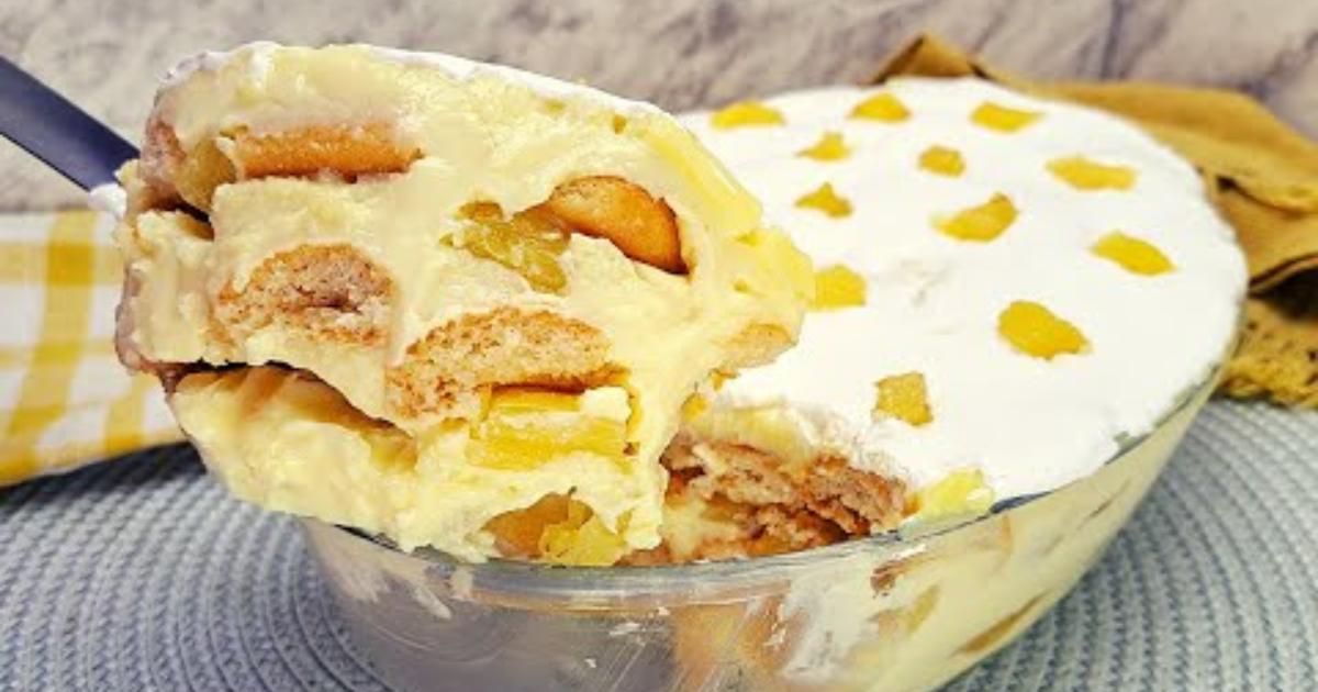 Esse Pavê de Abacaxi Simples Vai Surpreender Você!