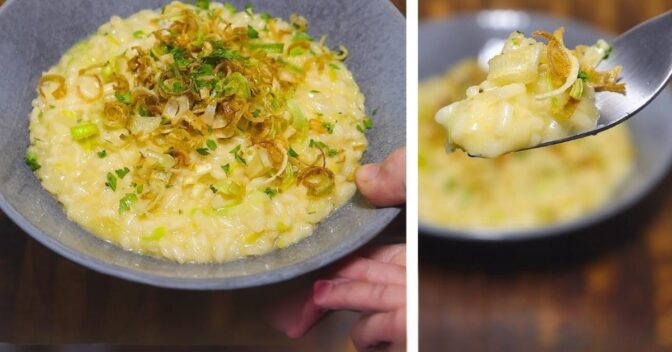 Especiais: Risoto de Alho-Poró Cremoso e Saboroso