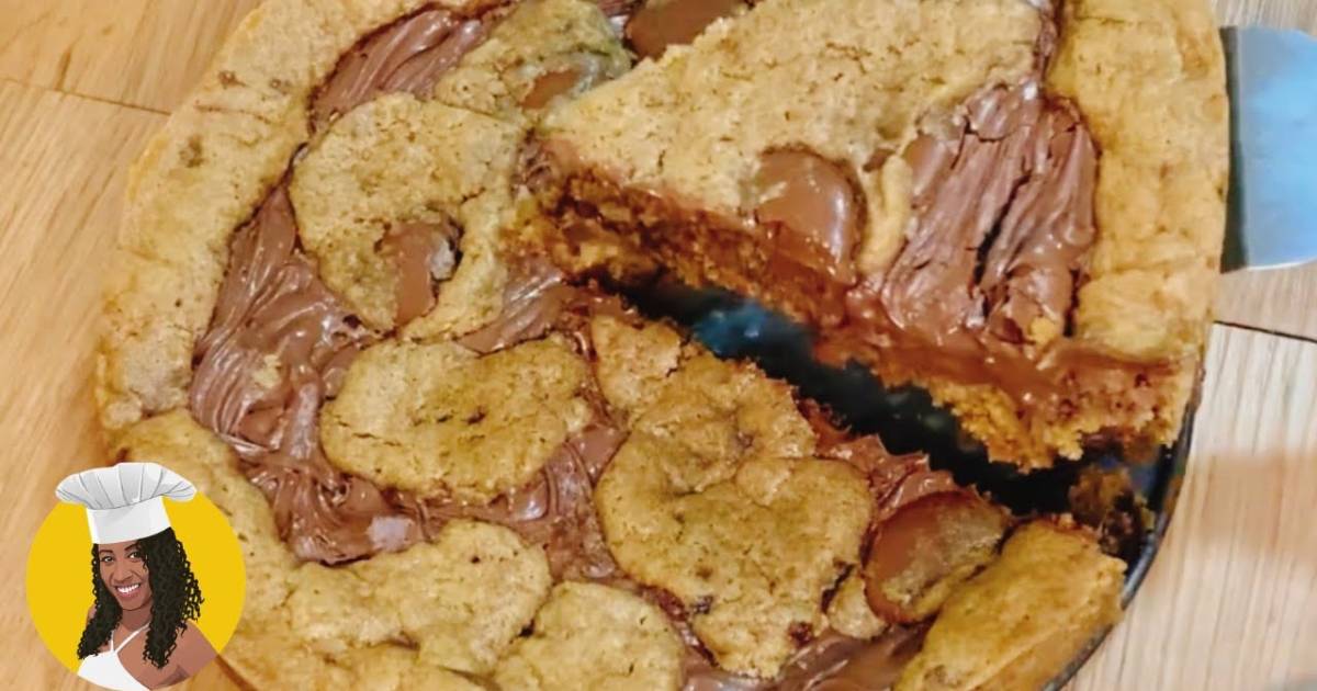 Torta Cookie de Nutella crocante por fora e cremosa por dentro! Aprenda essa receita fácil...