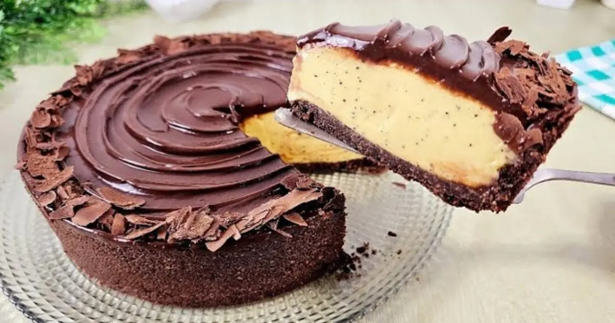 Aprenda a fazer uma torta mousse de maracujá com chocolate, sem gelatina e com textura...