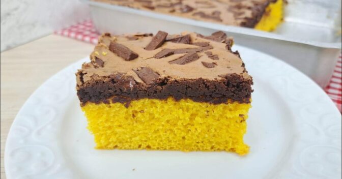 Bolos: Você Nunca Comeu um Bolo de Cenoura com Brownie Tão Bom Assim!
