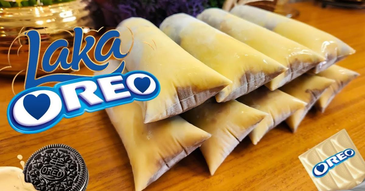 Geladinho gourmet de Laka com Oreo cremoso, perfeito para vender na Páscoa....