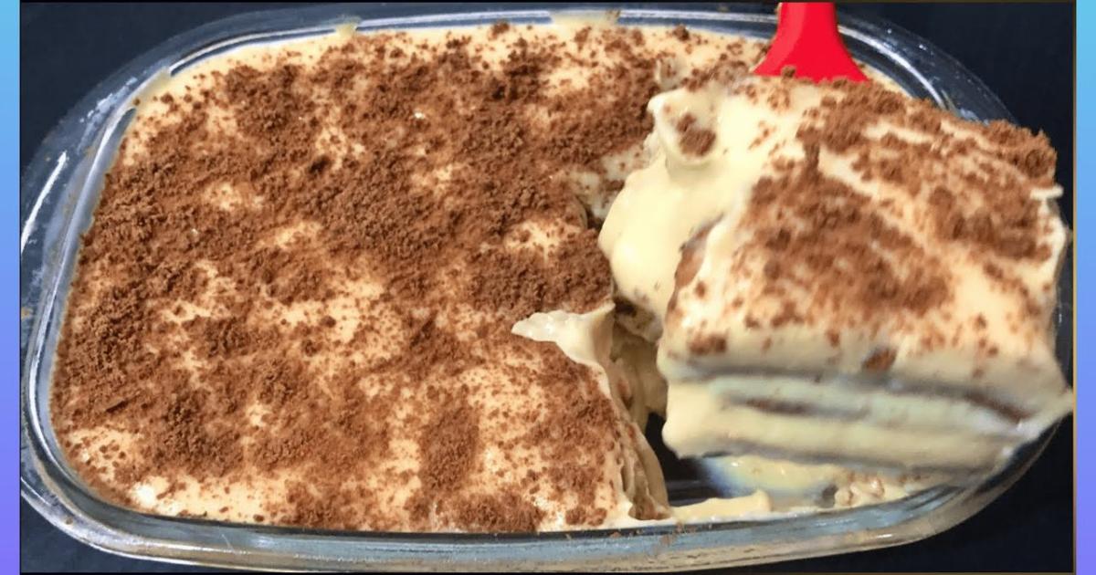 Pavê cremoso sem amido de milho, fácil e com poucos ingredientes....