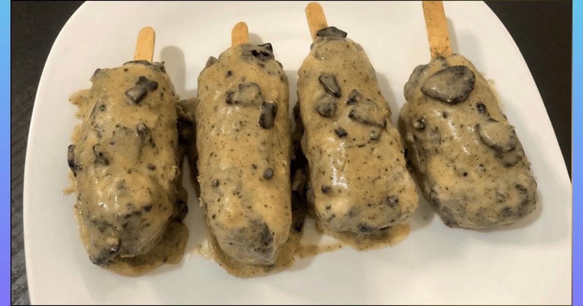 Picolé de Oreo com chocolate branco, fácil de fazer e delicioso....