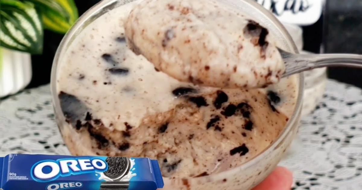 Sobremesa de Óreo cremosa, feita sem liquidificador e sem fogão....
