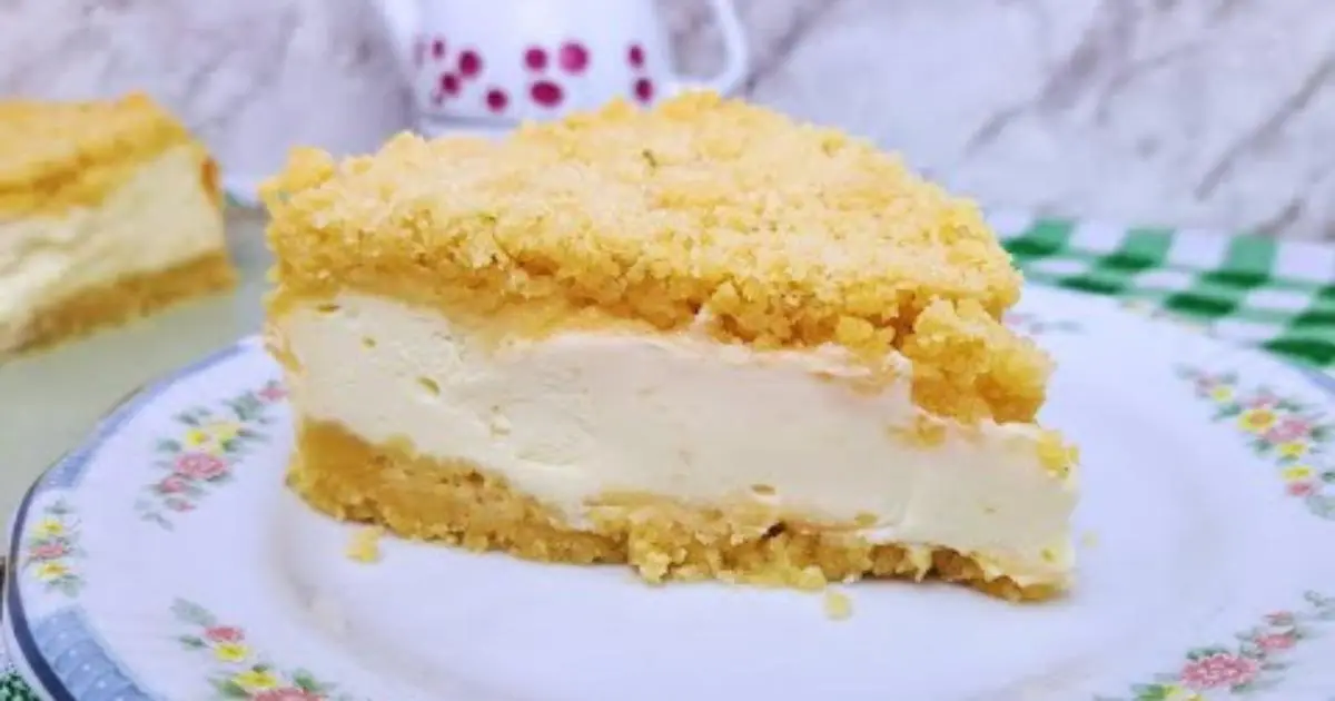Torta de ricota com crumble e limão, fácil e super cremosa...