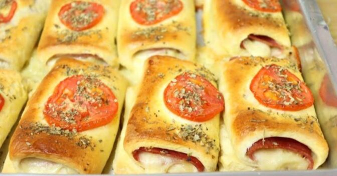Lanche: Aprenda o Salgado de Queijo e Presunto com Massa Perfeita