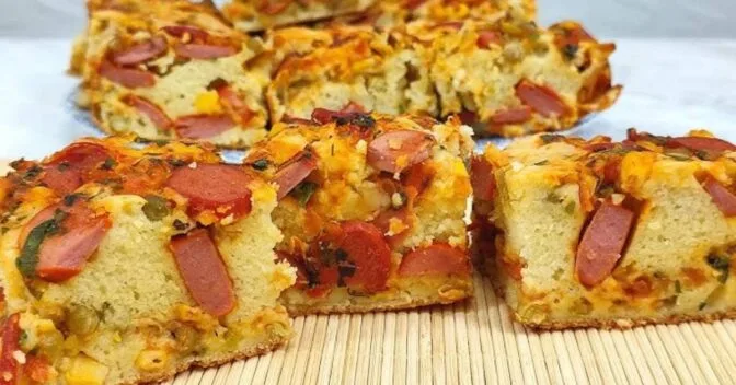 Lanche: Cachorro Quente de Forno com Calabresa e Bacon