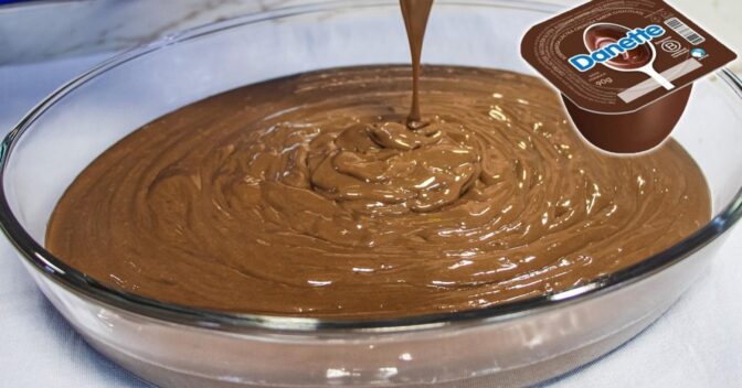 Sobremesas: Danette Caseiro de Chocolate