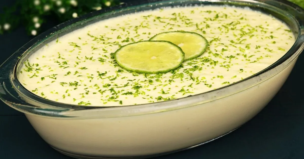 Mousse de limão cremosa feita com 3 ingredientes...