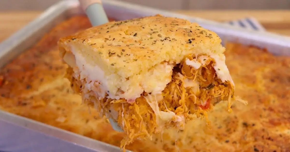 Receita fácil de torta de frango sem farinha de trigo e sem glúten....