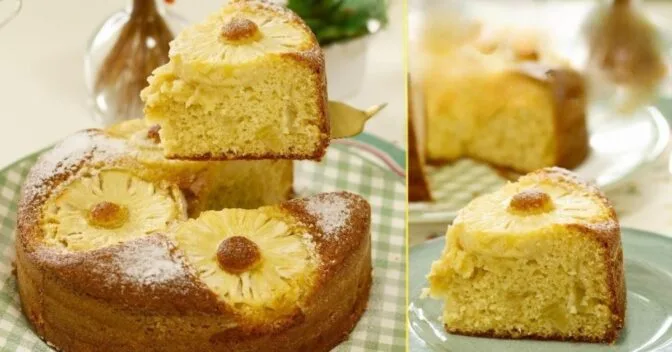 Bolos: Esse Bolo de Abacaxi com Pedacinhos Vai Te Surpreender de Tão Úmido
