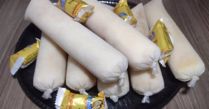 Sobremesas: Geladinho Cremoso de Paçoca para o Verão