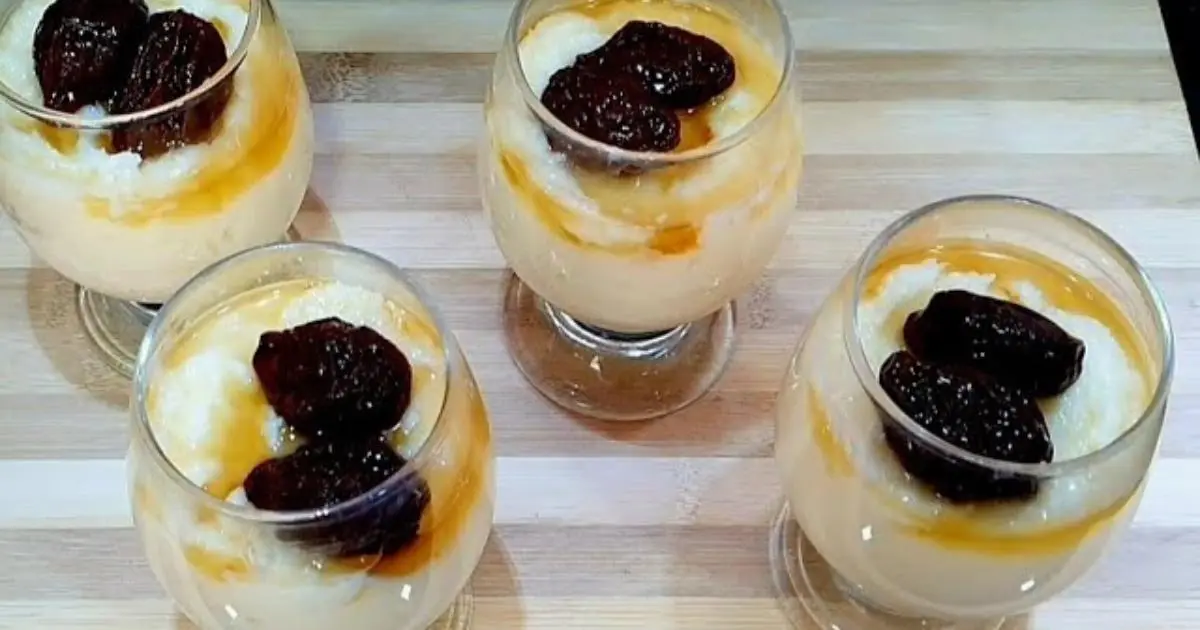 Aprenda a fazer um manjar na taça fácil e delicioso com coco e ameixa....