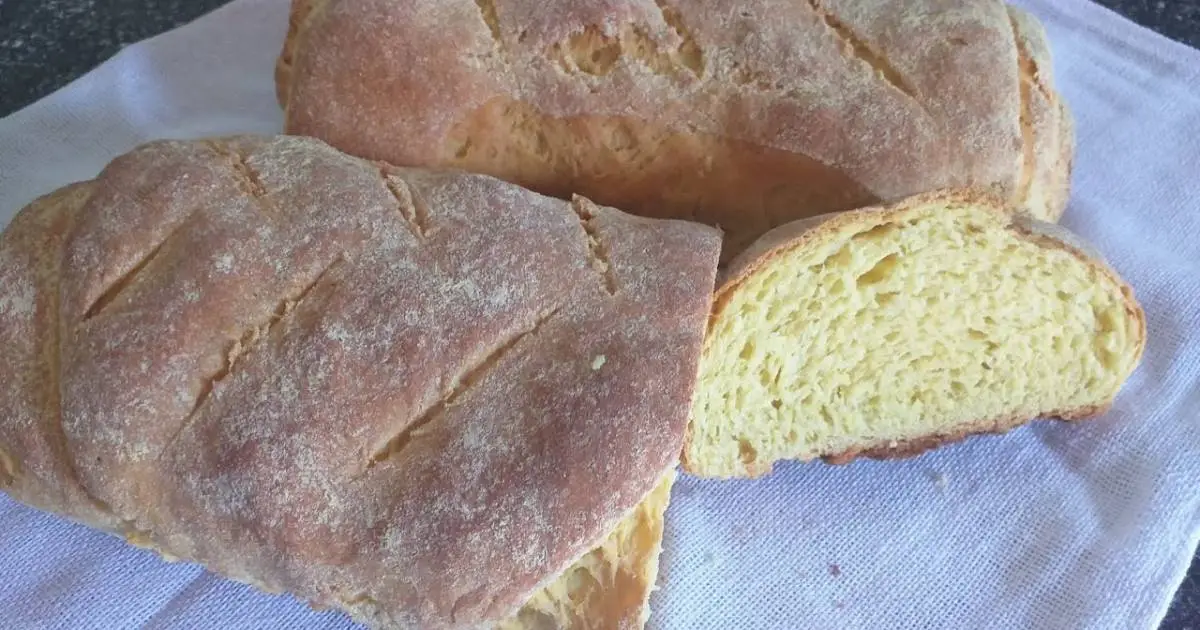 Pão de Fubá de Milho Sem Sovar Rende Muito: receita fácil, com gosto de pão...